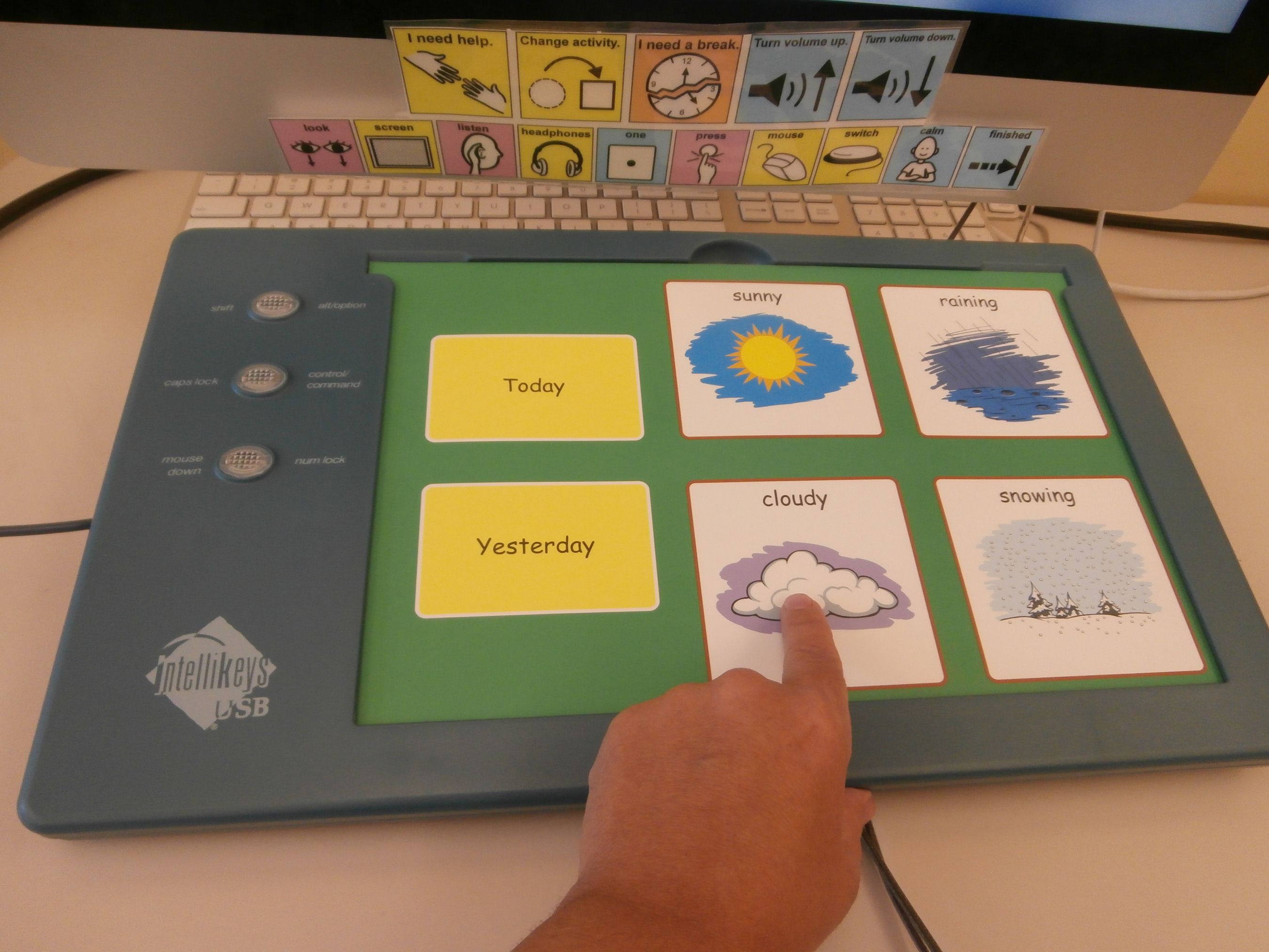 IntelliKeys Adaptive Keyboard with Weather Overlay from AbleNet's Classroom Suite