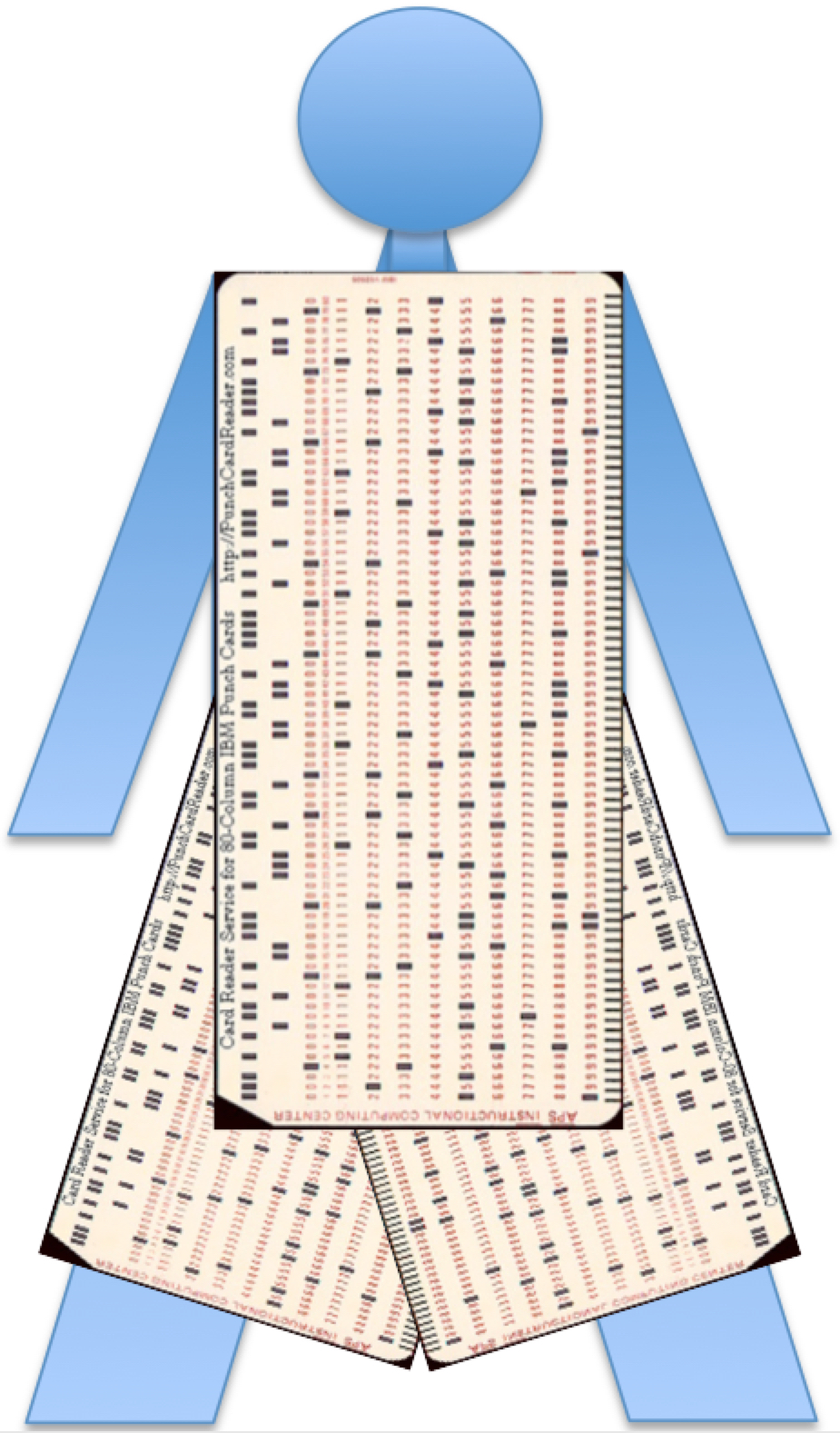computer programming punch card costume
