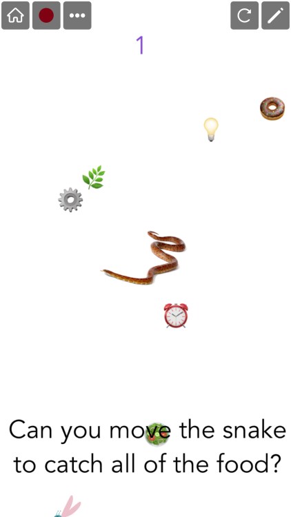 small snake surrounded by smaller stock items